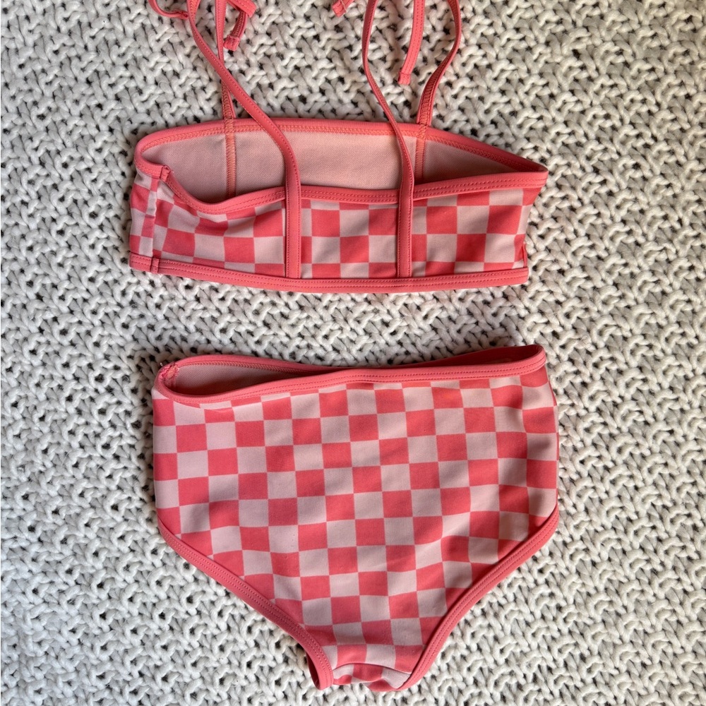 Pink Checkered Bikini Set - Picture 2 of 5